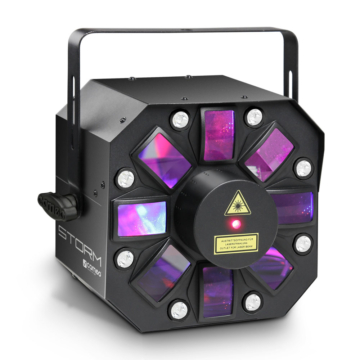 Cameo - Light Led STORM 3in1 lighting effect 5x3W RGBAW Derby Strobe and Grating Laser