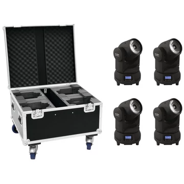 EUROLITE Set 4x LED TMH-X1 Moving-Head Beam + Case