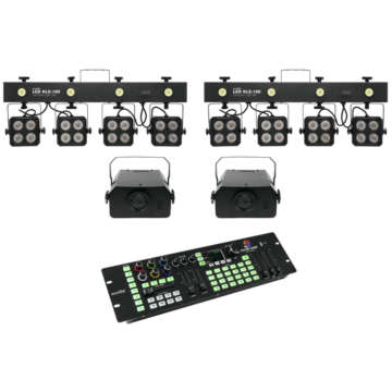 EUROLITE Set 2x LED KLS-180 + 2x LED WF-40 + DMX LED Color Chief Controller
