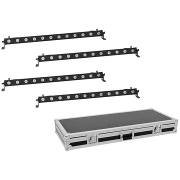 EUROLITE Set 4x LED BAR-12 QCL RGBA Bar + Case