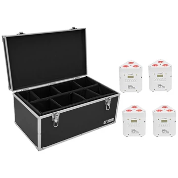 EUROLITE Set 4x AKKU TL-3 TCL white + Case TDV-1