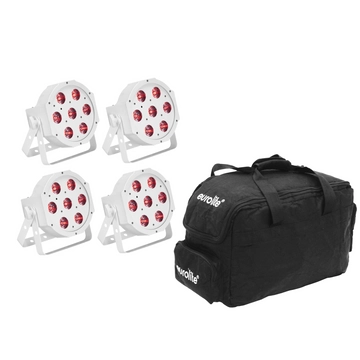 EUROLITE - Szett 5x LED SLS-7 HCL Spot fehér és Soft táska