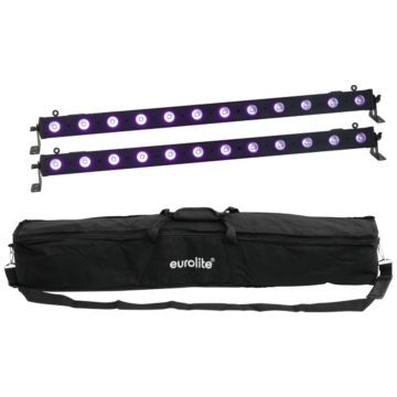 EUROLITE Set 2x LED BAR-12 UV Bar + Soft-Bag
