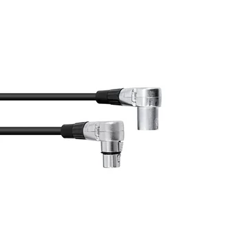 Omnitronic - XLR cable 3pin 1.5m 90° bk