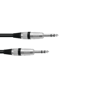 OMNITRONIC - Jack cable 6.3 stereo 1m bk ROAD