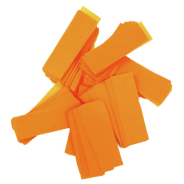 TCM FX Slowfall Confetti rectangular 55x18mm, neon-orange, uv active, 1kg