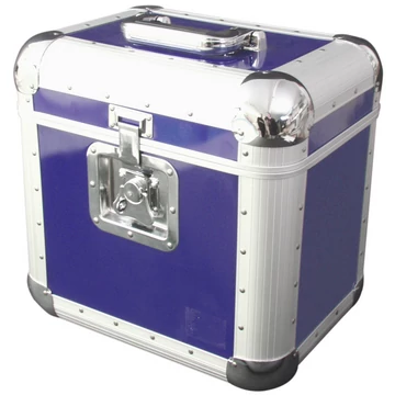 ROADINGER Record Case ALU 75/25, rounded, blue