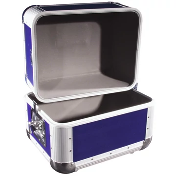 ROADINGER Record Case ALU 50/50, rounded, dark blue