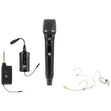 OMNITRONIC Set FAS TWO + Dyn. wireless microphone + BP + Headset 660-690MHz