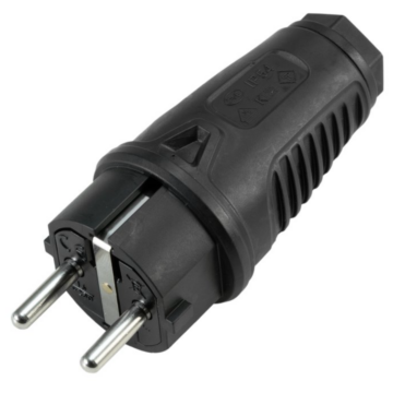 PC Electric - Safety Plug Rubber bk