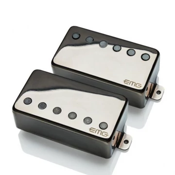 EMG - 57TW-66TW-LS Set BChrome Humbucking gitár pickup szett, fekete króm, long shaft
