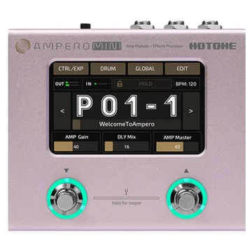 Hotone - HT-MP-50PT Ampero Mini erősítő modellező és effekt processzor, lila taró színű