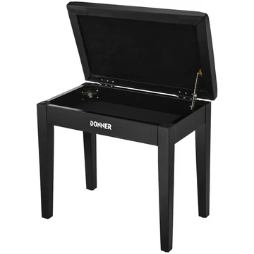 Donner - Do-PianoBench-BK -EC2044- zongoraszék tárolóval, fekete