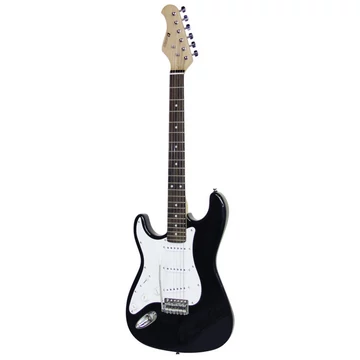 Dimavery - ST-203 Balkezes elektromos gitár fekete, szemből