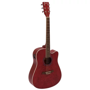Dimavery - JK-510 Western gitár elektronikával szatén vörös