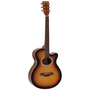 Dimavery - AW-400 Western gitár, elektronikával, hordtáskával, sunburst