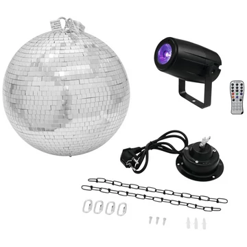 EUROLITE - Mirror Ball 30cm with motor + LED PST-5 QCL Spot bk