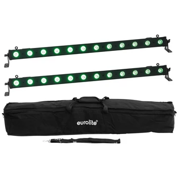 EUROLITE Set 2x LED BAR-12 QCL RGB+UV Bar + Soft-Bag