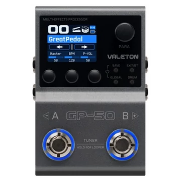 Valeton - VT-GP-50 multi-effekt processzor pedál, fekete