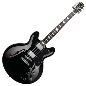 Donner - Do-DJP-1000-BK -EC1382- félakusztikus jazzgitár, fekete