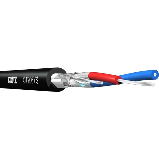 Klotz - OT206YS.100 OmniTRANS AES/EBU (DMX) 2x0,22 mm színpadi mobil kábel, PVC, fekete, 100 méter