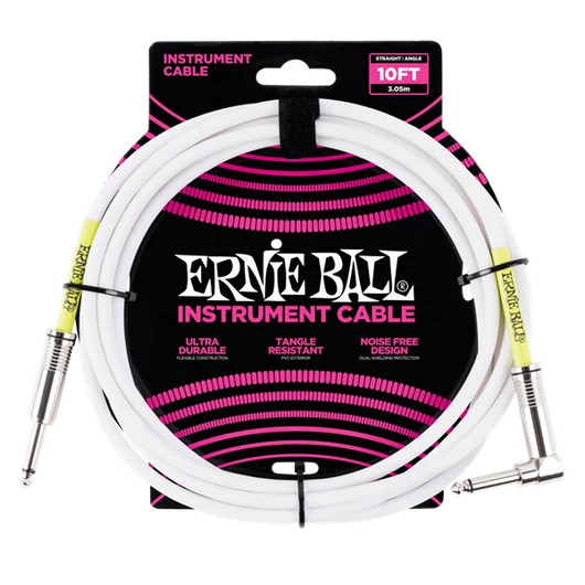 Ernie Ball - PVC Hangszerkábel 3m pipa fehér