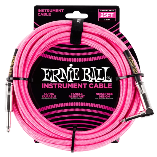 Ernie Ball - Vasalózsinór kábel 7.65m Pink