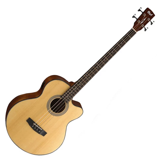 CORT - Akusztikus Basszusgitár tokkal Fishman EQ Matt natúr