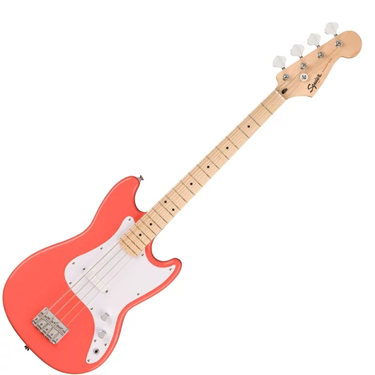 Squier - Sonic Bronco Bass MN Tahitian Coral 4 húros elektromos basszusgitár