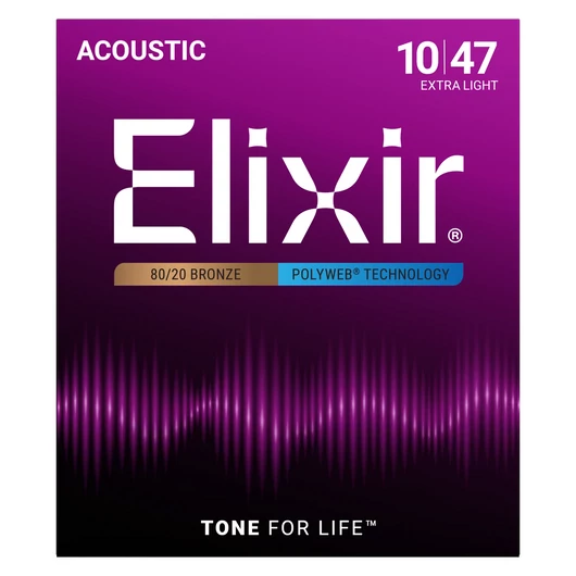Elixir - 010 - 047 Extra Light Akusztikus gitárhúr