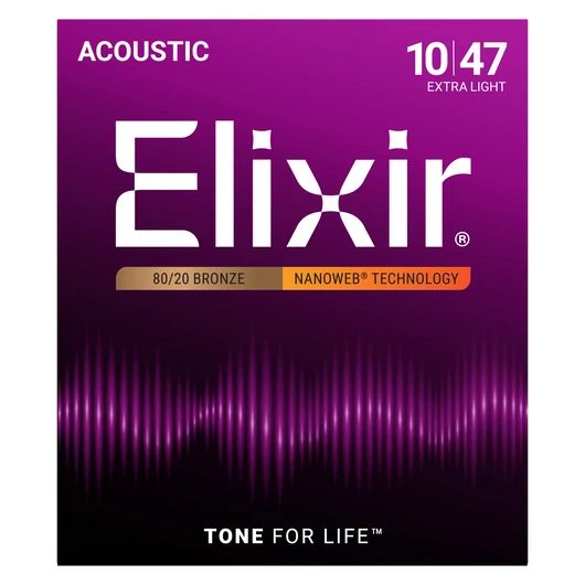 Elixir - 010 - 047 Extra Light Akusztikus gitárhúr