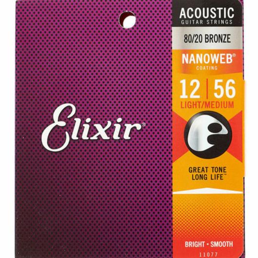 Elixir - 012 - 056 Light Medium Akusztikus gitárhúr