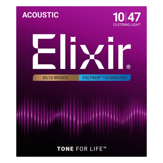 Elixir - 80/20 Bronze PolyWeb 10-47 Light 12 húros akusztikus gitárhúr készlet