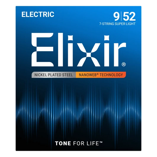 Elixir - 009 - 052 Super Light 7 húros elektromos gitárhúr készlet