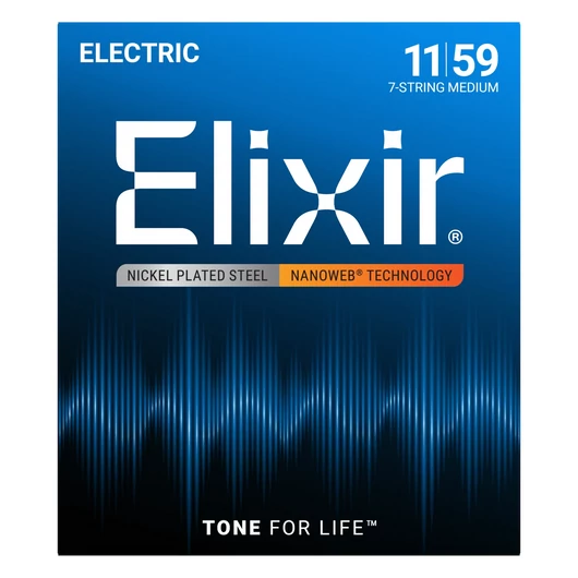 Elixir - 011 - 059 Medium 7 húros elektromos gitárhúr készlet