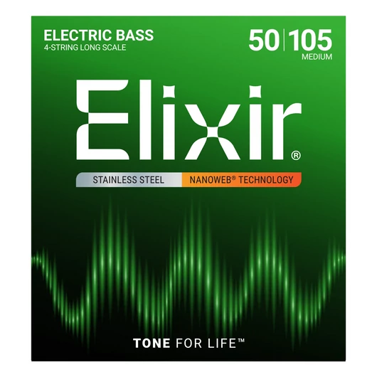 Elixir - 50-105 Stainless Steel Medium basszusgitár húr