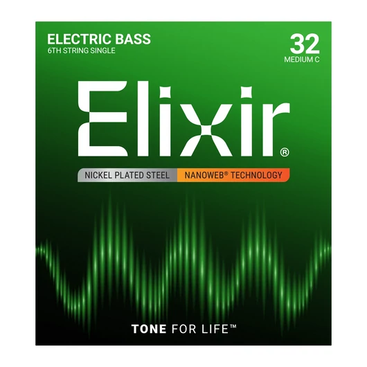 Elixir - NanoWeb 6th .032 Medium C basszugitár húr