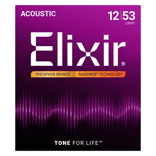 Elixir - Phosphor Bronze NanoWeb 12-53 Light akusztikus húrkészlet