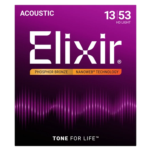 Elixir - Phosphor Bronze NanoWeb 13-53 HD Light akusztikus húrkészlet