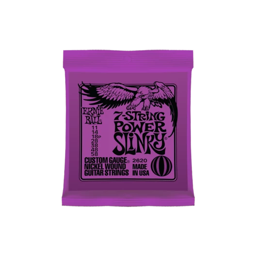 Ernie Ball - 7-string Nickel Wound Power Slinky 11-58 Elektromos Gitárhúr készlet 7-húros