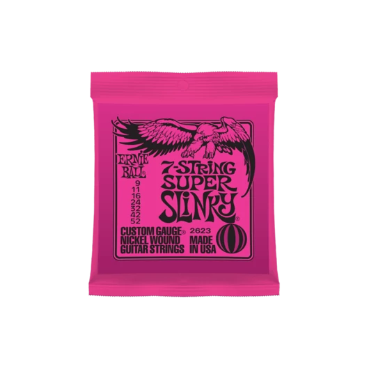 Ernie Ball - 7-string Nickel Wound Super Slinky 9-42 Elektromos Gitárhúr készlet 7-húros