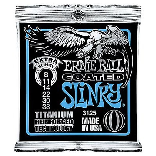 Ernie Ball - Coated Titanium RPS Extra Slinky 8-38 Elektromos Gitárhúr készlet