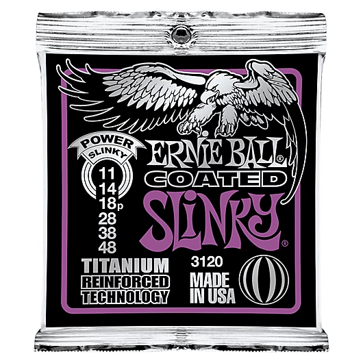 Ernie Ball - Coated Titanium RPS Power Slinky 11-48 Elektromos Gitárhúr készlet