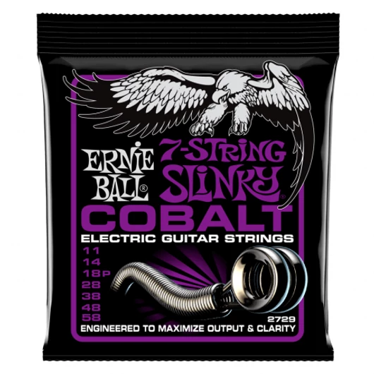 Ernie Ball - Cobalt 7 Power Slinky 11-58 Elektromos Gitárhúr készlet 7-húros