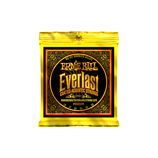 Ernie Ball - Everlast Coated Bronze Medium 13-56 Akusztikus Gitárhúr készlet
