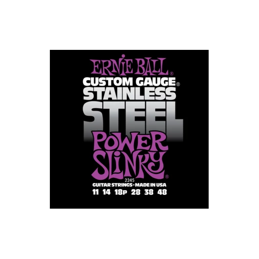Ernie Ball - Stainless Steel Power Slinky 11-48 Elektromos Gitárhúr készlet