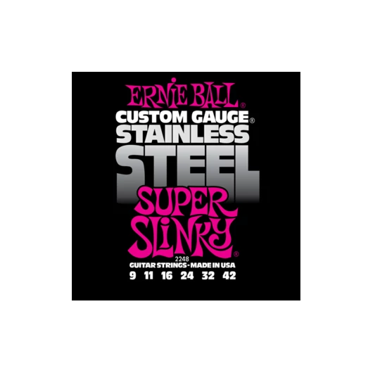 Ernie Ball - Stainless Steel Super Slinky 9-42 Elektromos Gitárhúr készlet