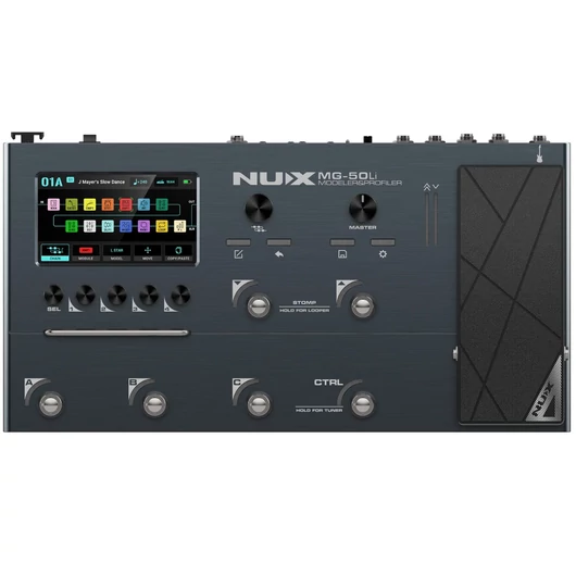 Nux - MG-50Li modellező pedál lítium akkumulátorral, sötétkék
