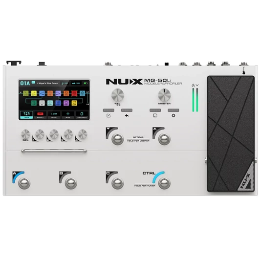 Nux - MG-50Li modellező pedál lítium akkumulátorral, fehér