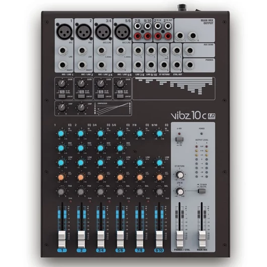 LD Systems VIBZ 10 C keverőpult kompresszorral